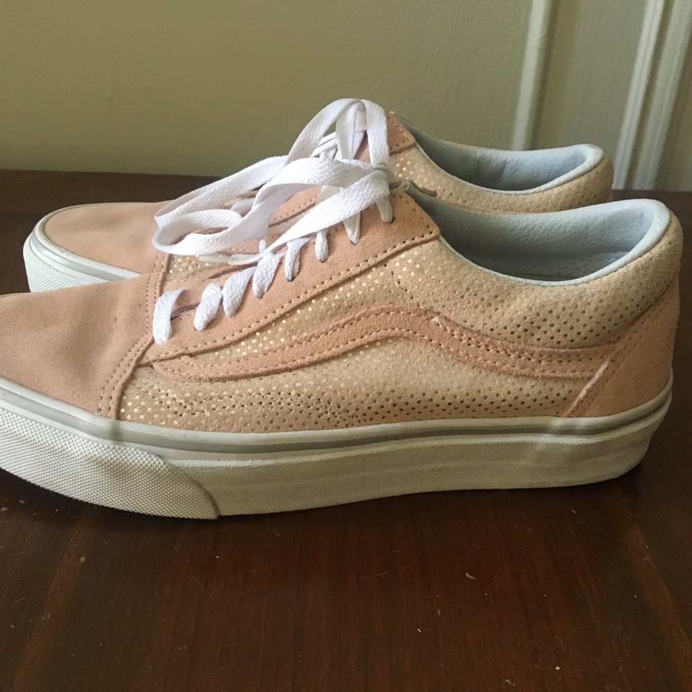 Vans Pink Suede Sparkle Sneakers - Picture 2 of 7